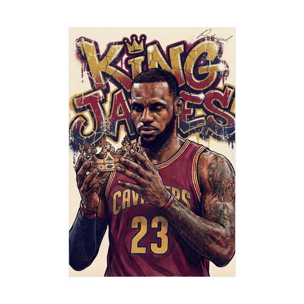 LeBron James 'King James' Graphic Poster