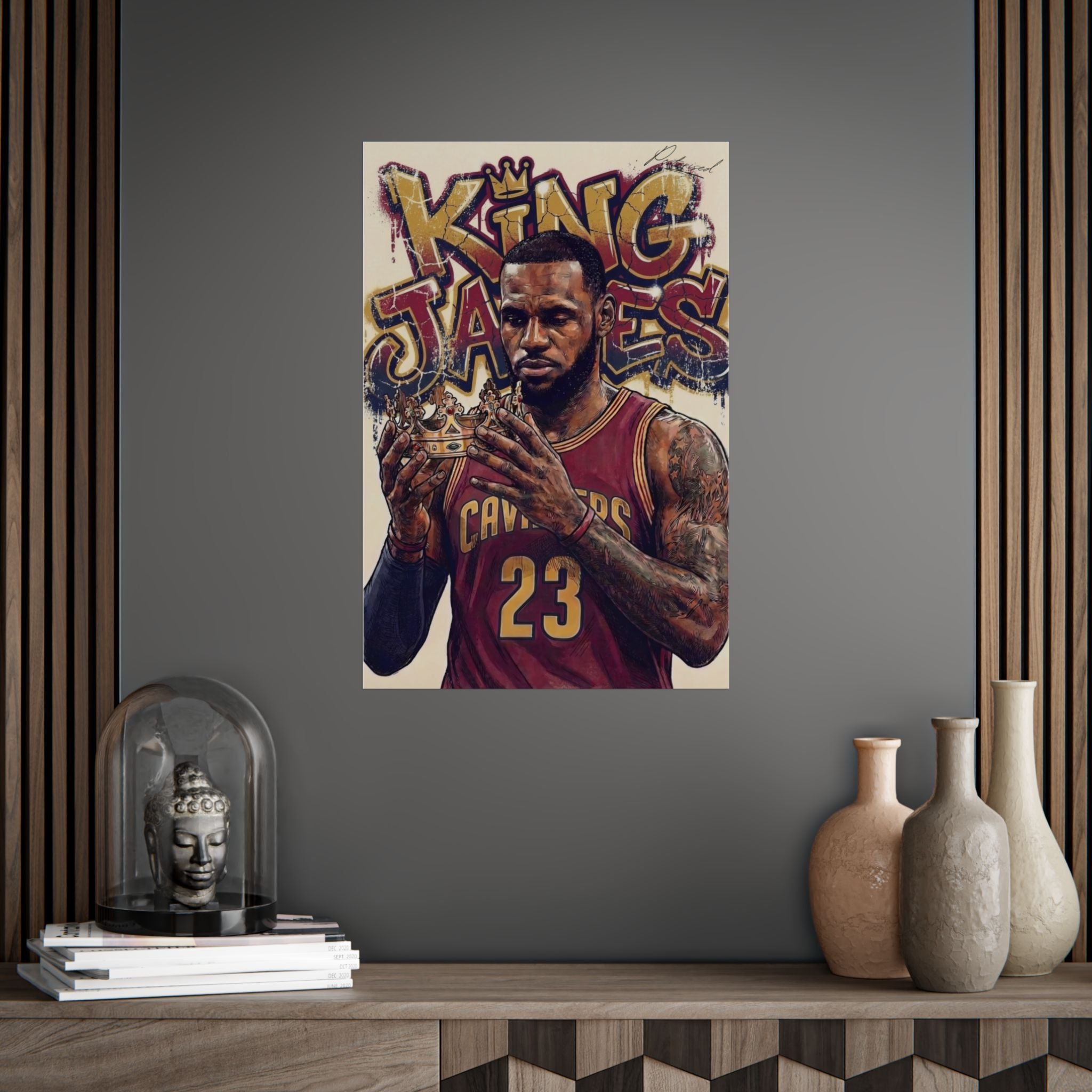 LeBron James 'King James' Graphic Poster