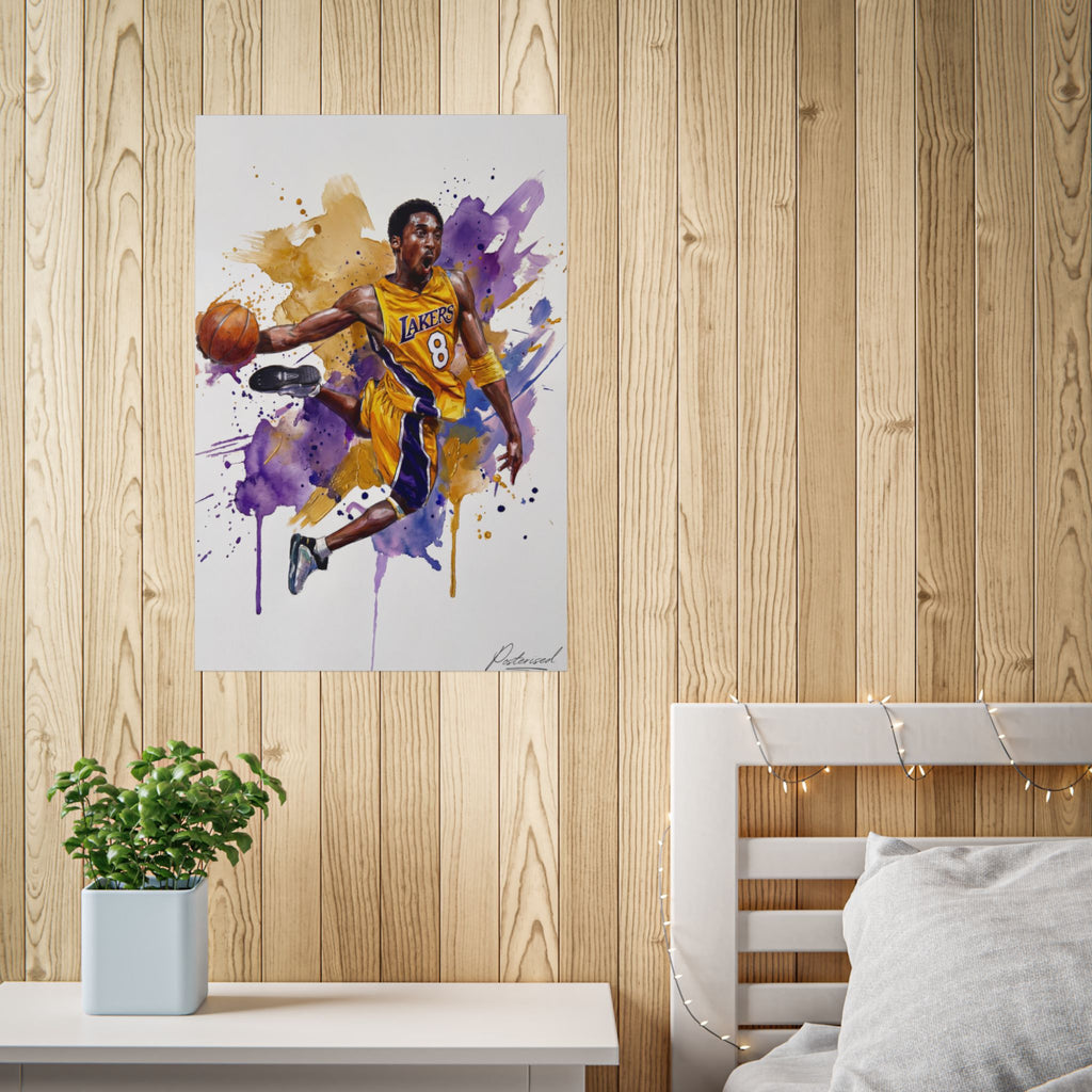 Kobe Bryant Iconic Windmill Illustration Poster