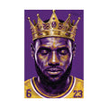 LeBron James Crowned Illustration Poster