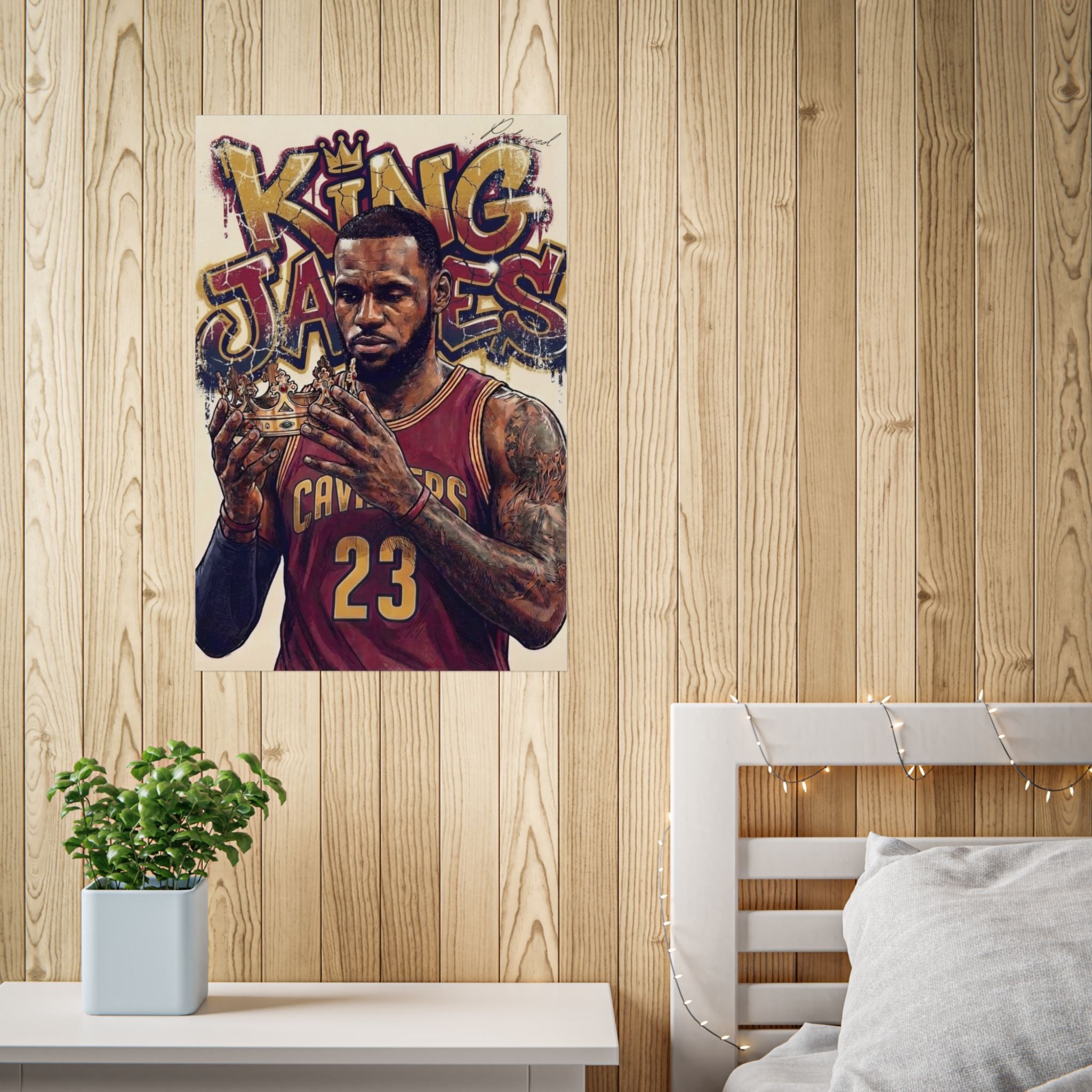 LeBron James 'King James' Graphic Poster