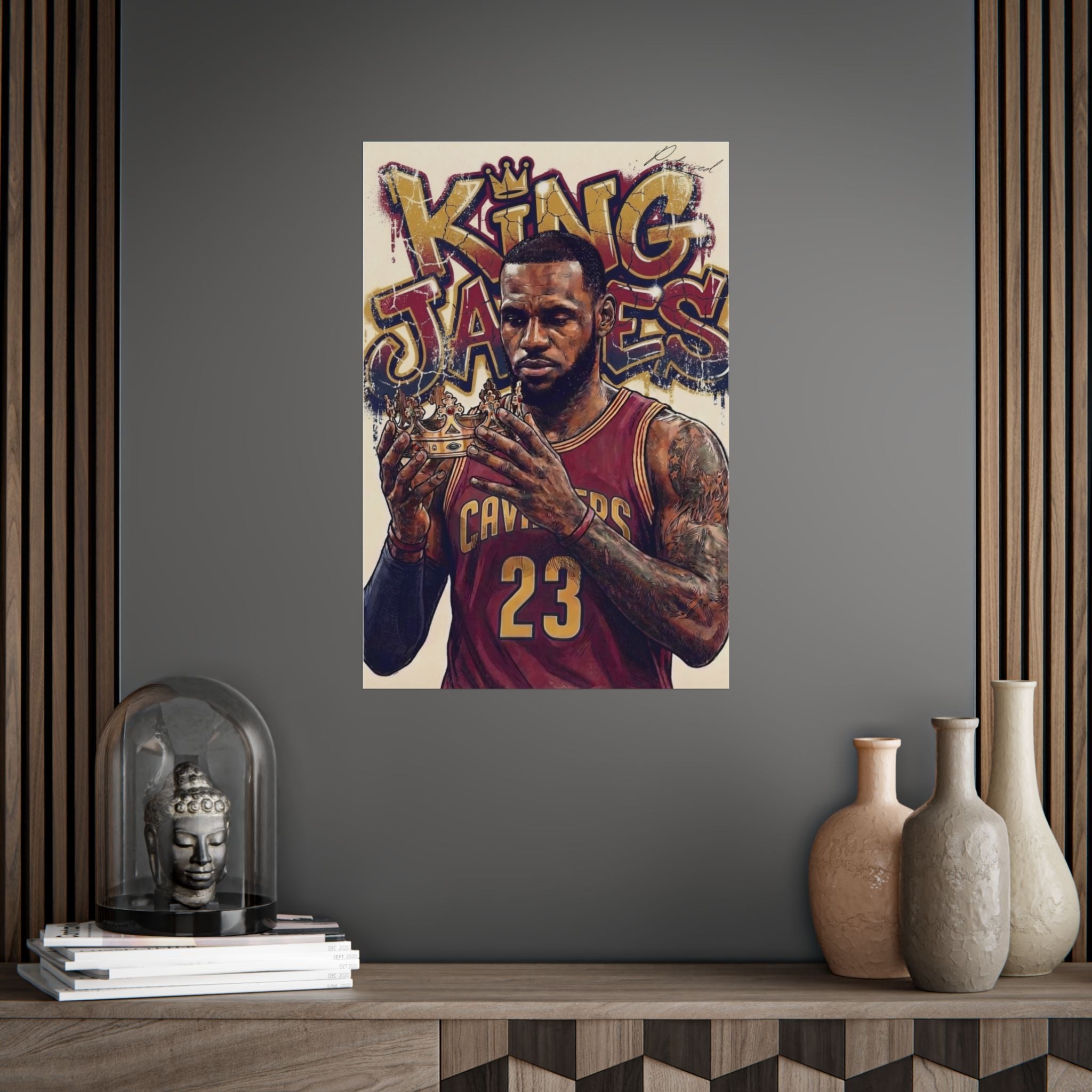 LeBron James 'King James' Graphic Poster