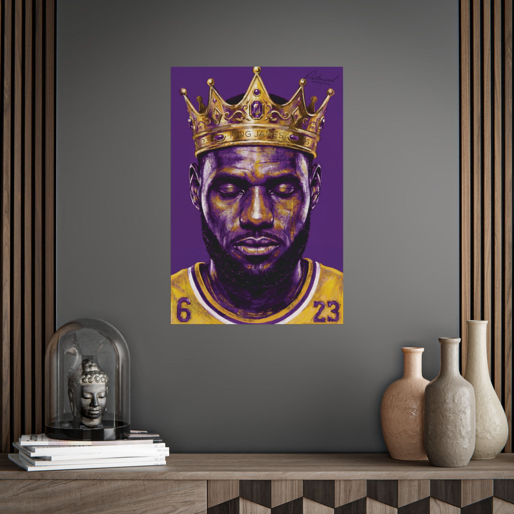 LeBron James Crowned Illustration Poster