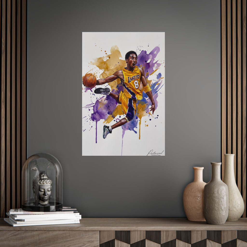 Kobe Bryant Iconic Windmill Illustration Poster