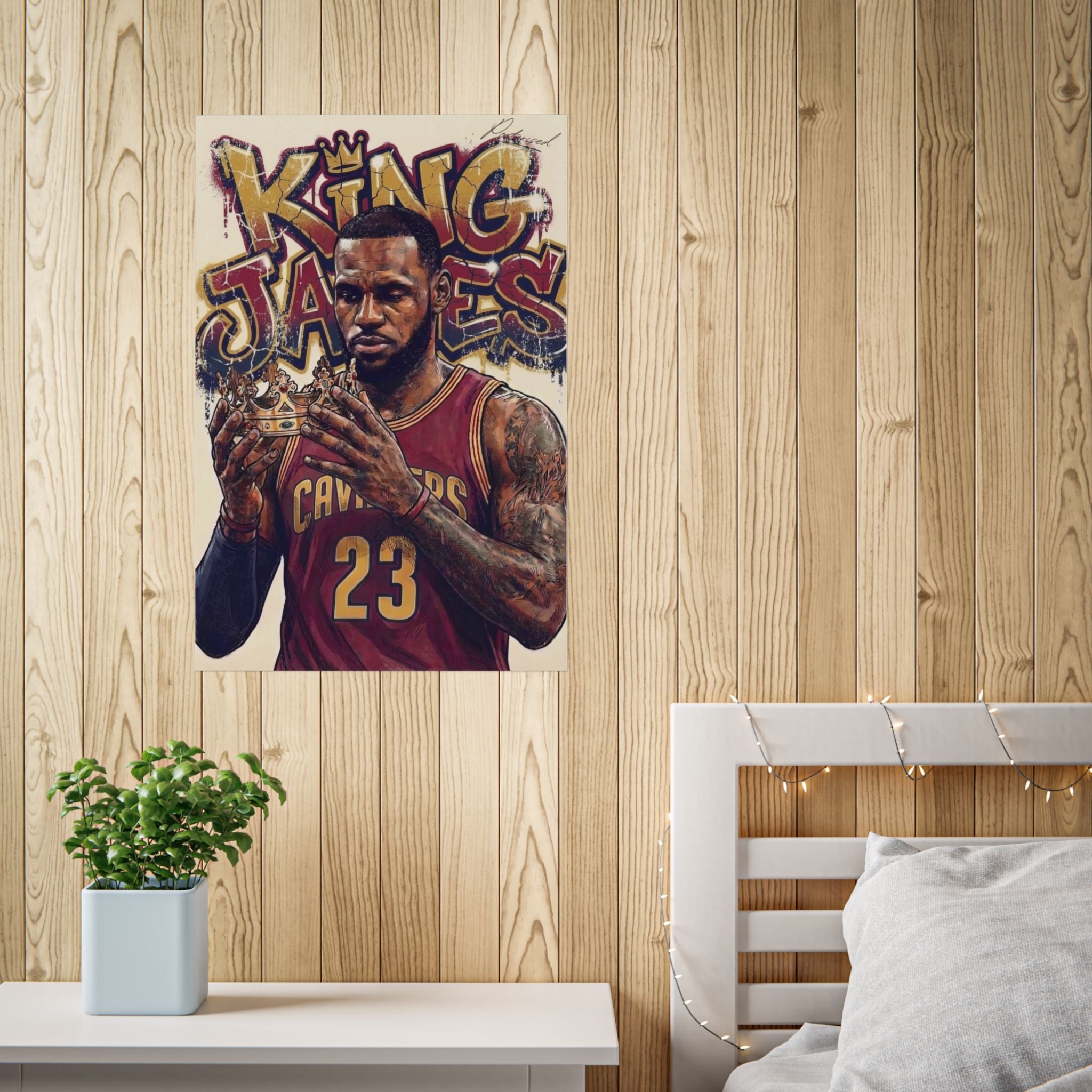 LeBron James 'King James' Graphic Poster
