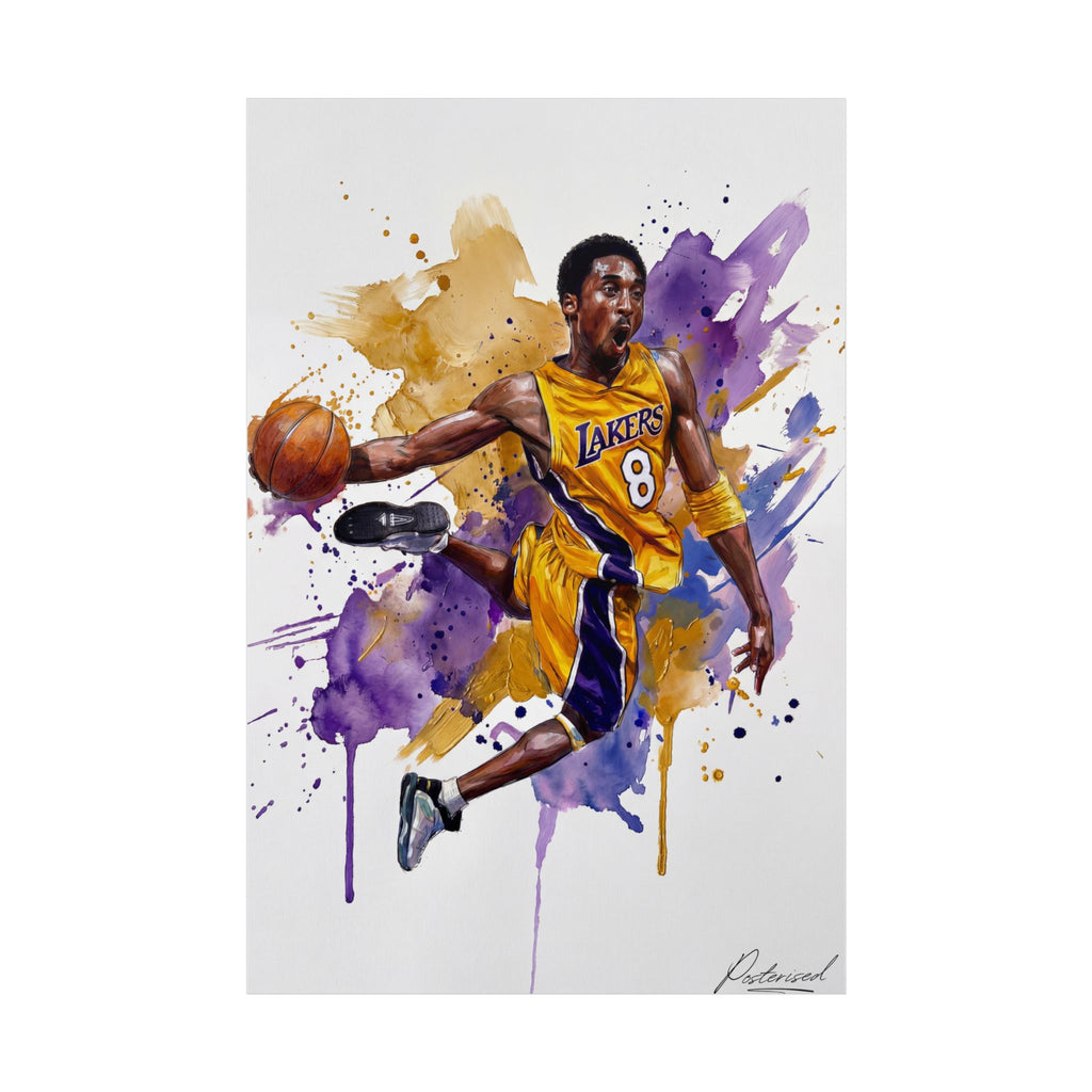 Kobe Bryant Iconic Windmill Illustration Poster