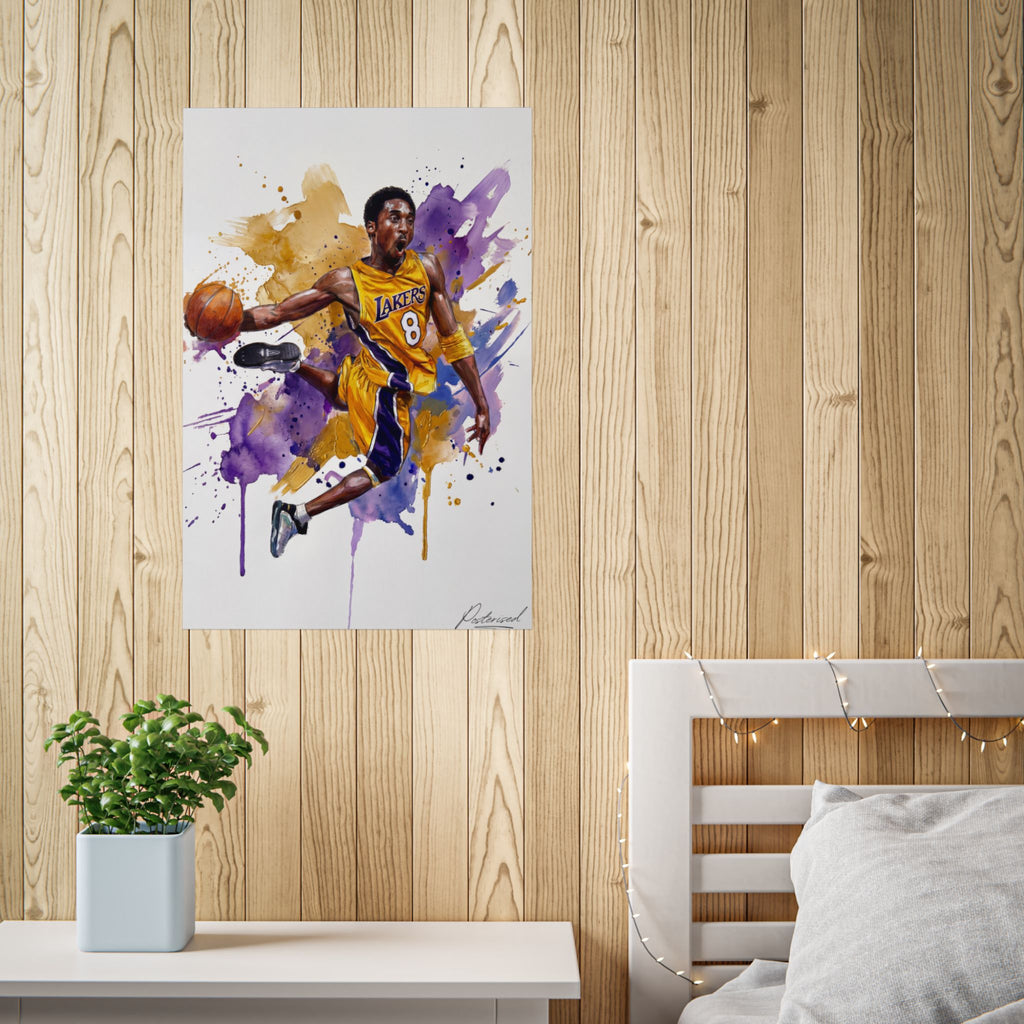 Kobe Bryant Iconic Windmill Illustration Poster